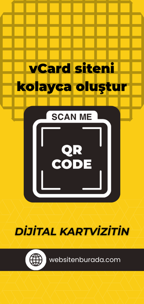 Telefonda dijital kartvizit önizlemesi